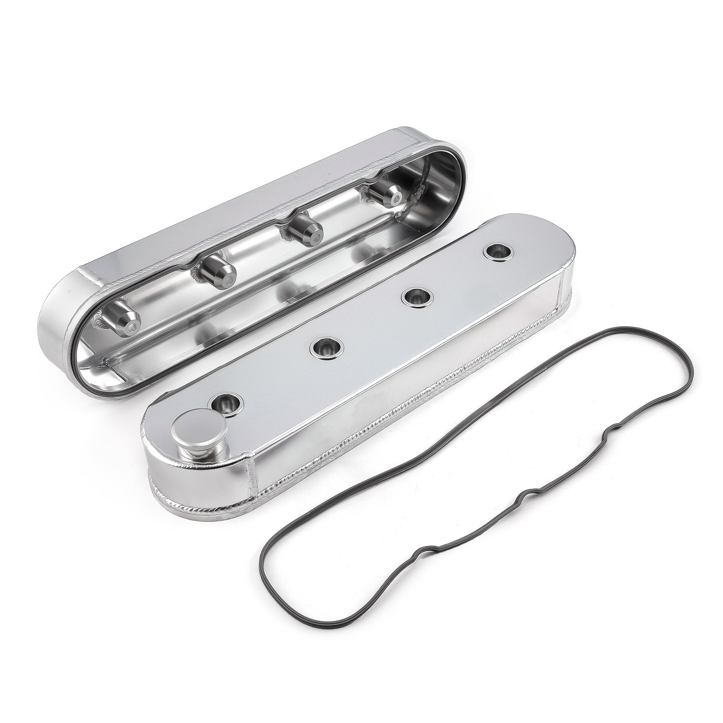 Chevy LS1 LS2 LS3 LS6 LS7 Polished Fabricated Valve Covers - w/o Coil Mounts