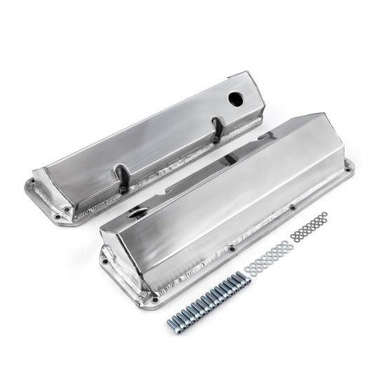 Tapas de válvulas fabricadas, pulidas y altas con orificio para Ford 302 351C Cleveland