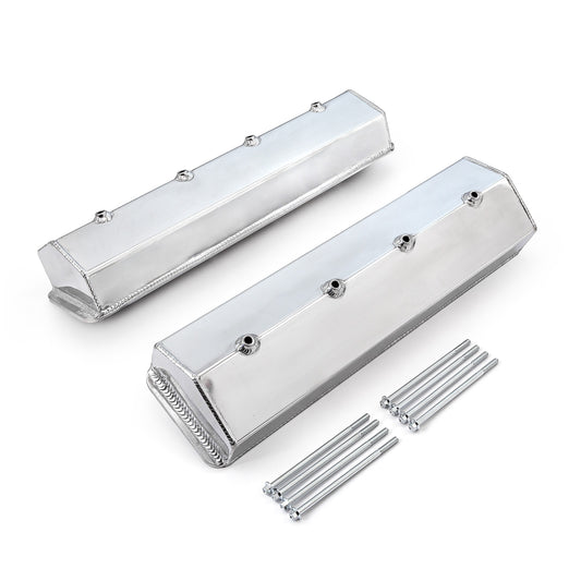 Tapas de válvulas fabricadas con perno central Vortec para Chevy SBC 350, pulidas, altas y sin orificio