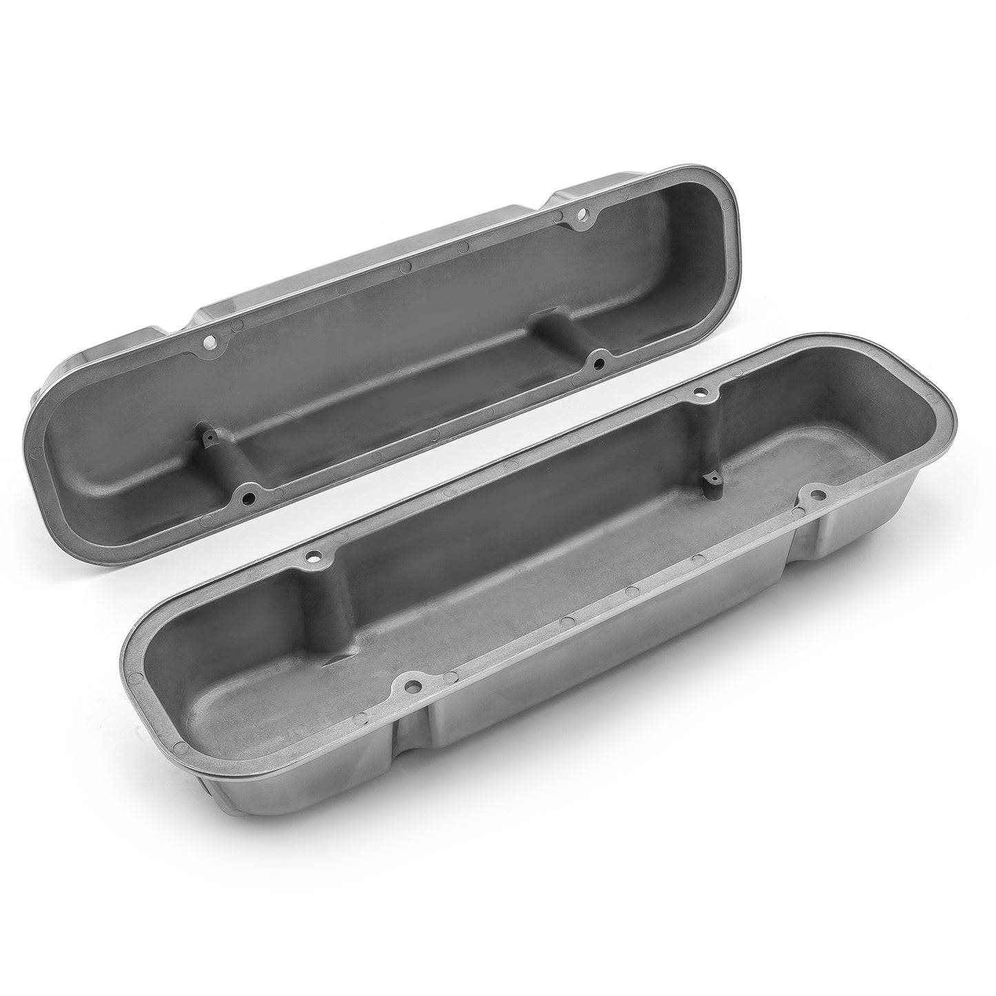 Tapas de válvulas de aluminio con aletas nostálgicas pulidas Pontiac 326 400 455 sin orificio