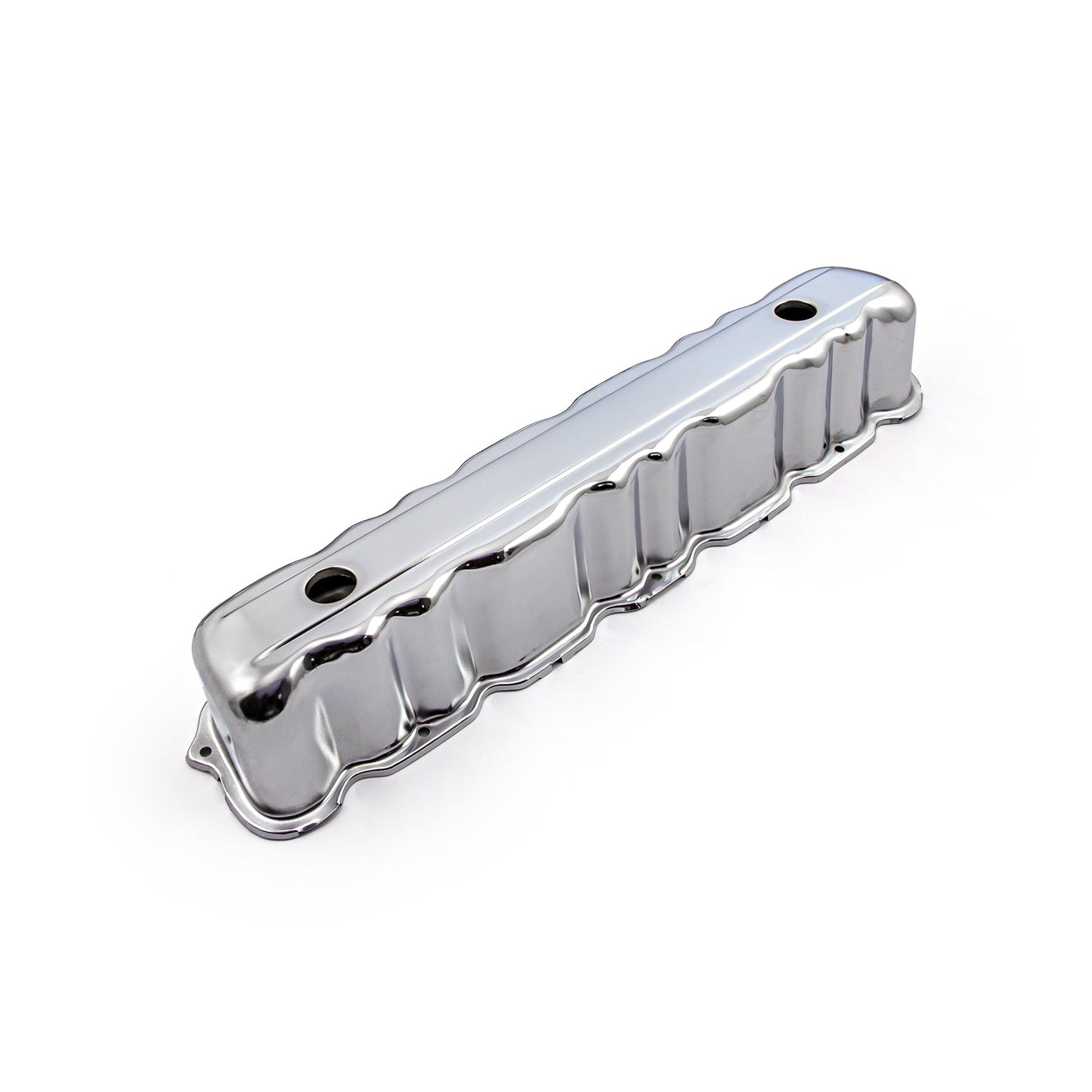 Ford 144 170 200 250 L6 1960-80 Chrome Steel Valve Cover w/2x Baffled Holes