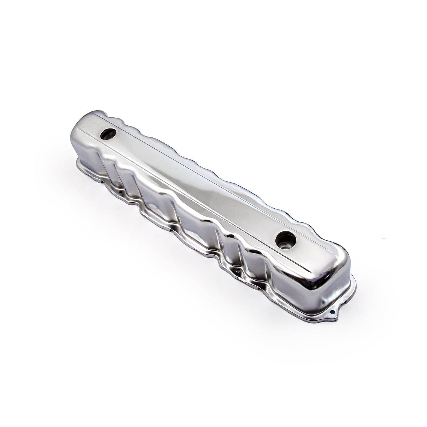 Ford 144 170 200 250 L6 1960-80 Chrome Steel Valve Cover w/2x Baffled Holes