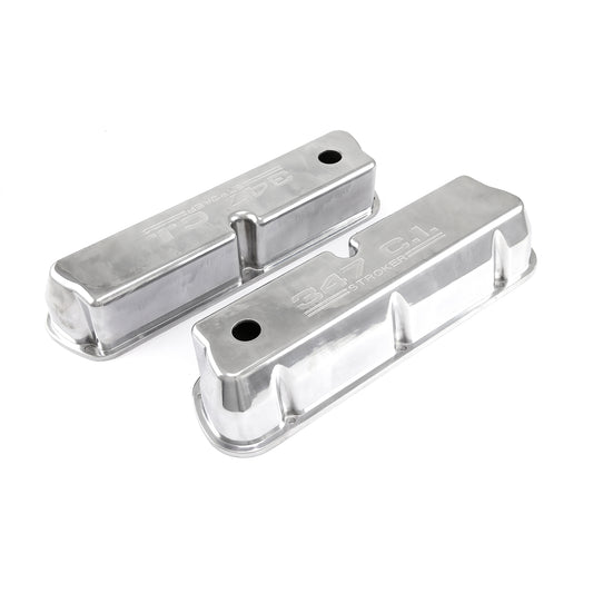 Tapas de válvulas altas con orificio para Ford SB 289 302 351 Windsor de aluminio pulido 347 Stroker