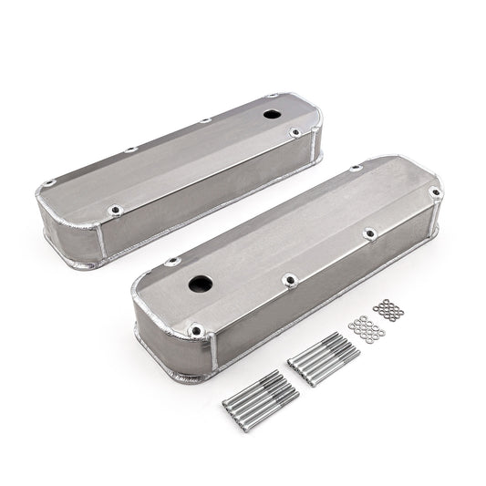 Tapas de válvulas Ford BBF 429 460 de perno largo satinado - Altas con orificio