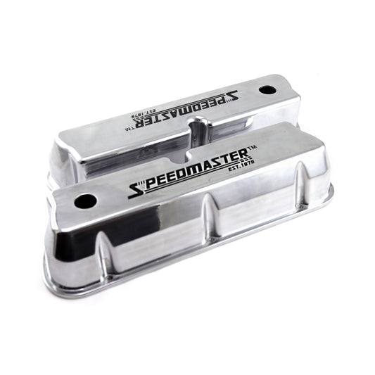 Ford SB 289 302 351w Polished Aluminum Black Letter Valve Covers