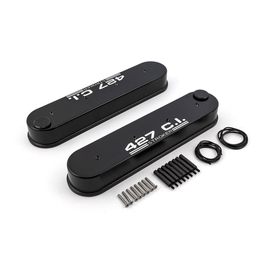 Tapas de válvulas de aluminio para Chevy LS1, LS2, LS3, LS6 y LS7, color negro, 427Ci (sin soportes de bobina)