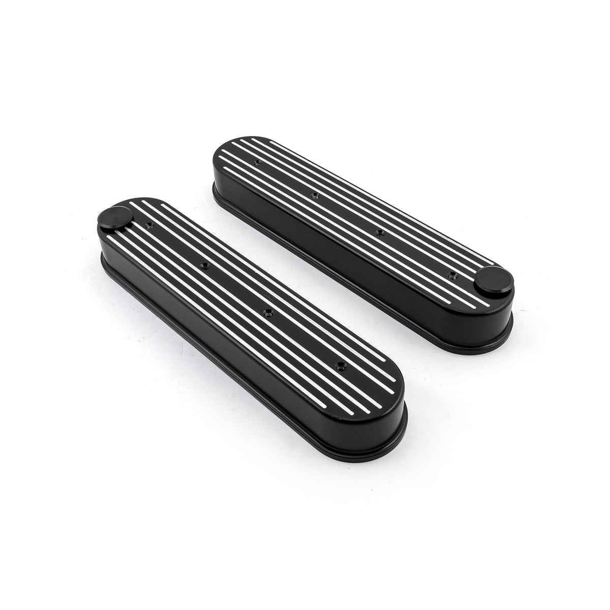 Chevy Ls1 Ls2 Ls3 Ls6 Ls7 Black Ball Milled Valve Covers - W/O Coil Mounts