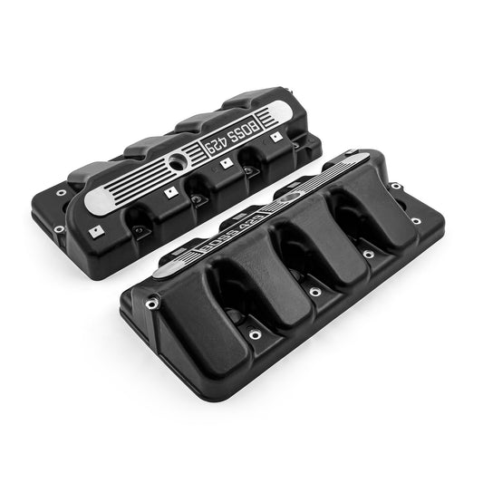 Ford Boss 429 Cast Aluminum Valve Covers - Black