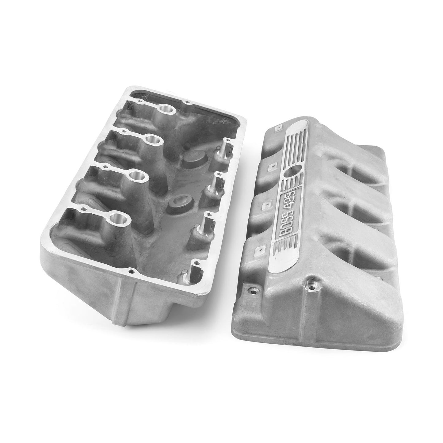 Tapas de válvulas de aluminio fundido para Ford Boss 429 - Plateadas