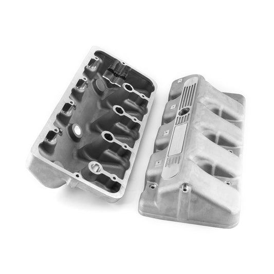 Tapas de válvulas de aluminio fundido para Ford Boss 429 - Logo plateado