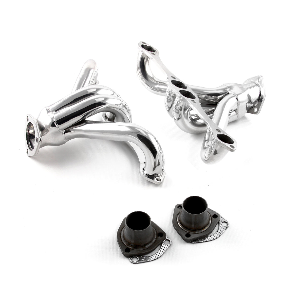 Chevy SBC 350 1 5/8" Block Hugger Stainless Steel Exhaust Headers w/Reducers