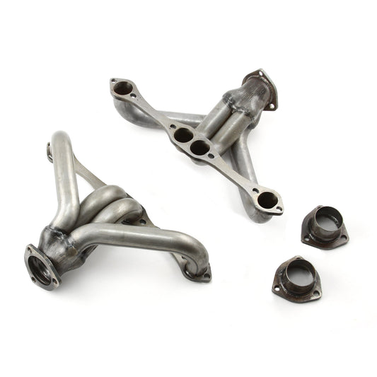 Chevy SBC 350 1 5/8" Block Hugger Raw Exhaust Headers (Angle Plug Heads)