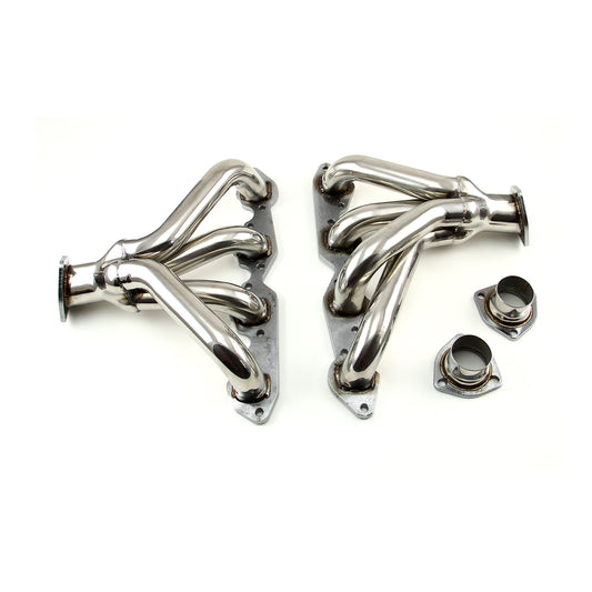 Chevy BBC 454 Center Dump Block Hugger Stainless Steel Exhaust Headers