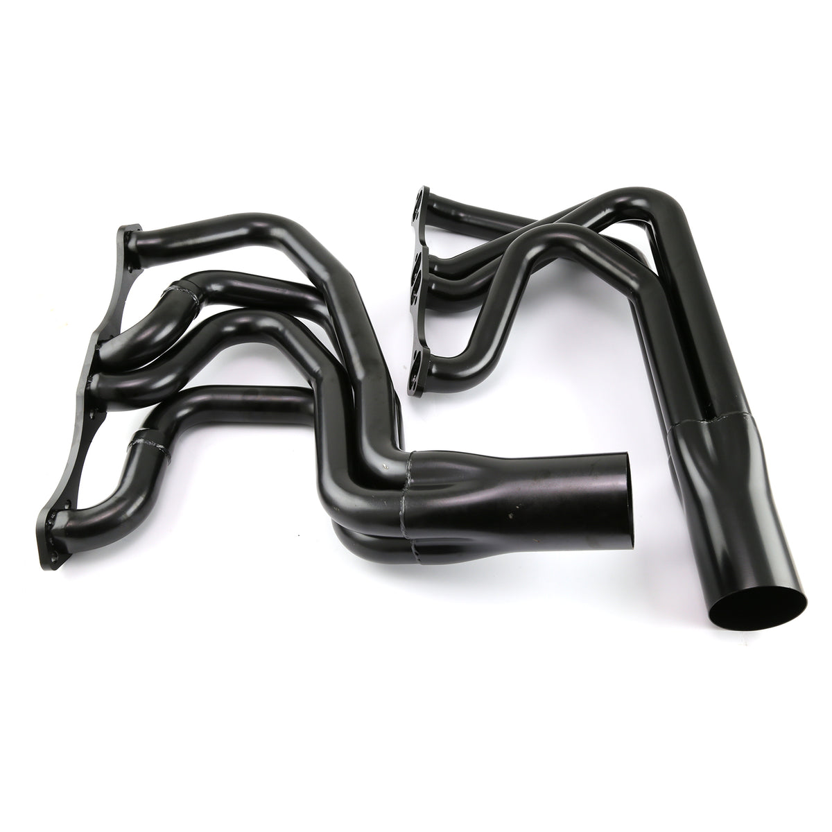 Colectores de escape de acero dulce modificados IMCA para Chevy SBC 350 - Negro