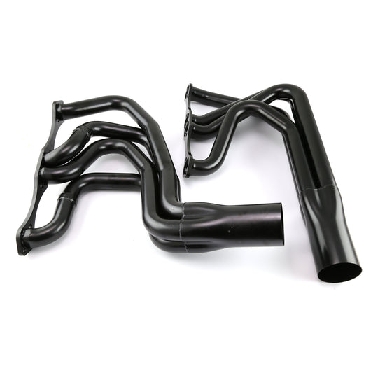Colectores de escape de acero dulce modificados IMCA para Chevy SBC 350 - Negro