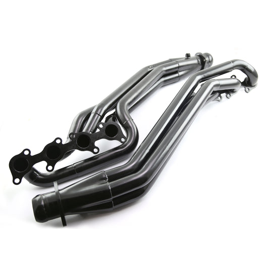Colector de escape de acero negro de tubo largo para Ford Mustang 2011-2013