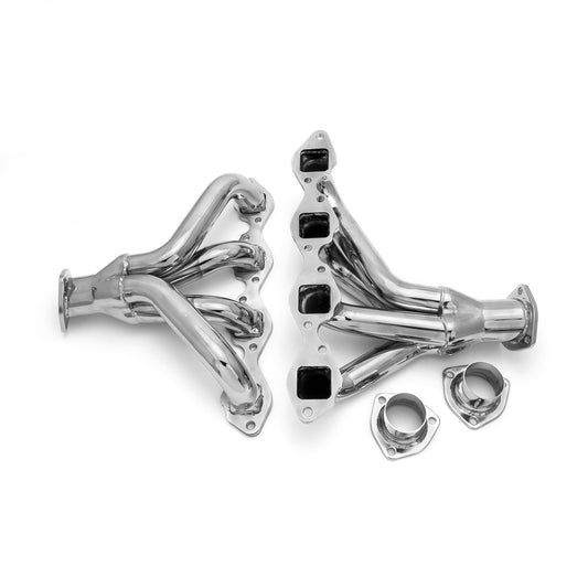 Colectores de escape cromados para Chevy BBC 454 Hot Rod Street Rod con bloque de descarga central Hugger