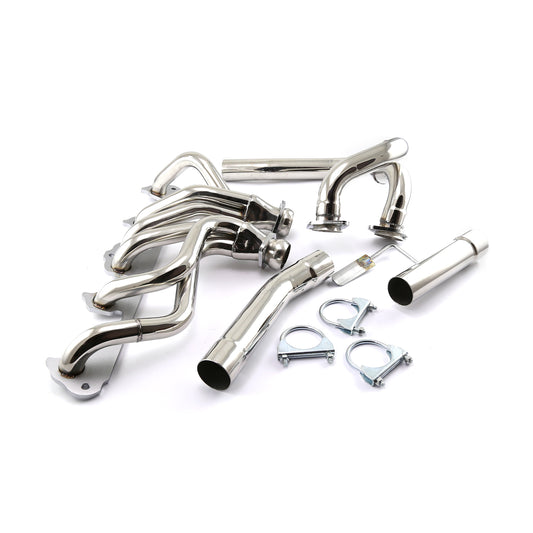 Kit de colector y tubo de bajada de acero inoxidable para Jeep Wrangler 4.0L 1991-1999