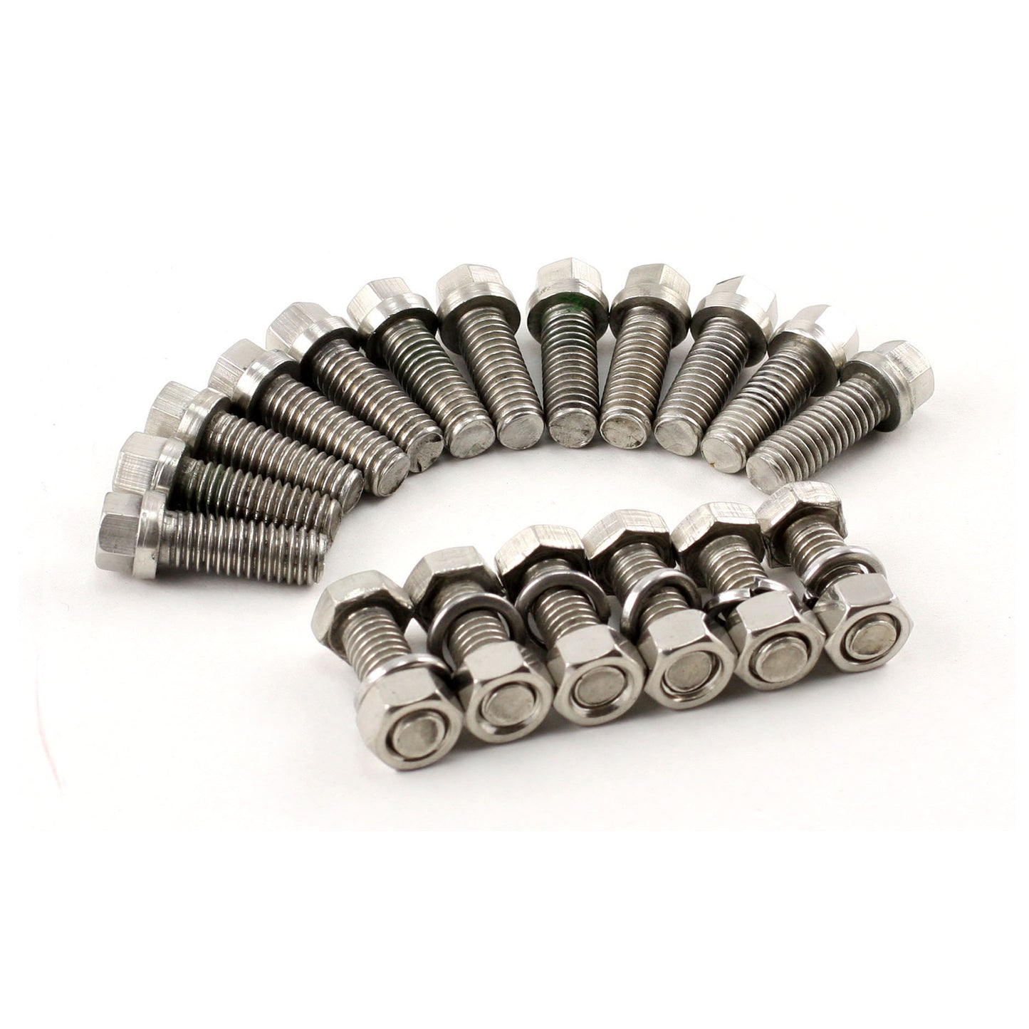 Juego de pernos de brida y colector de escape de acero galvanizado de 6 puntos para Chevy SBC 350