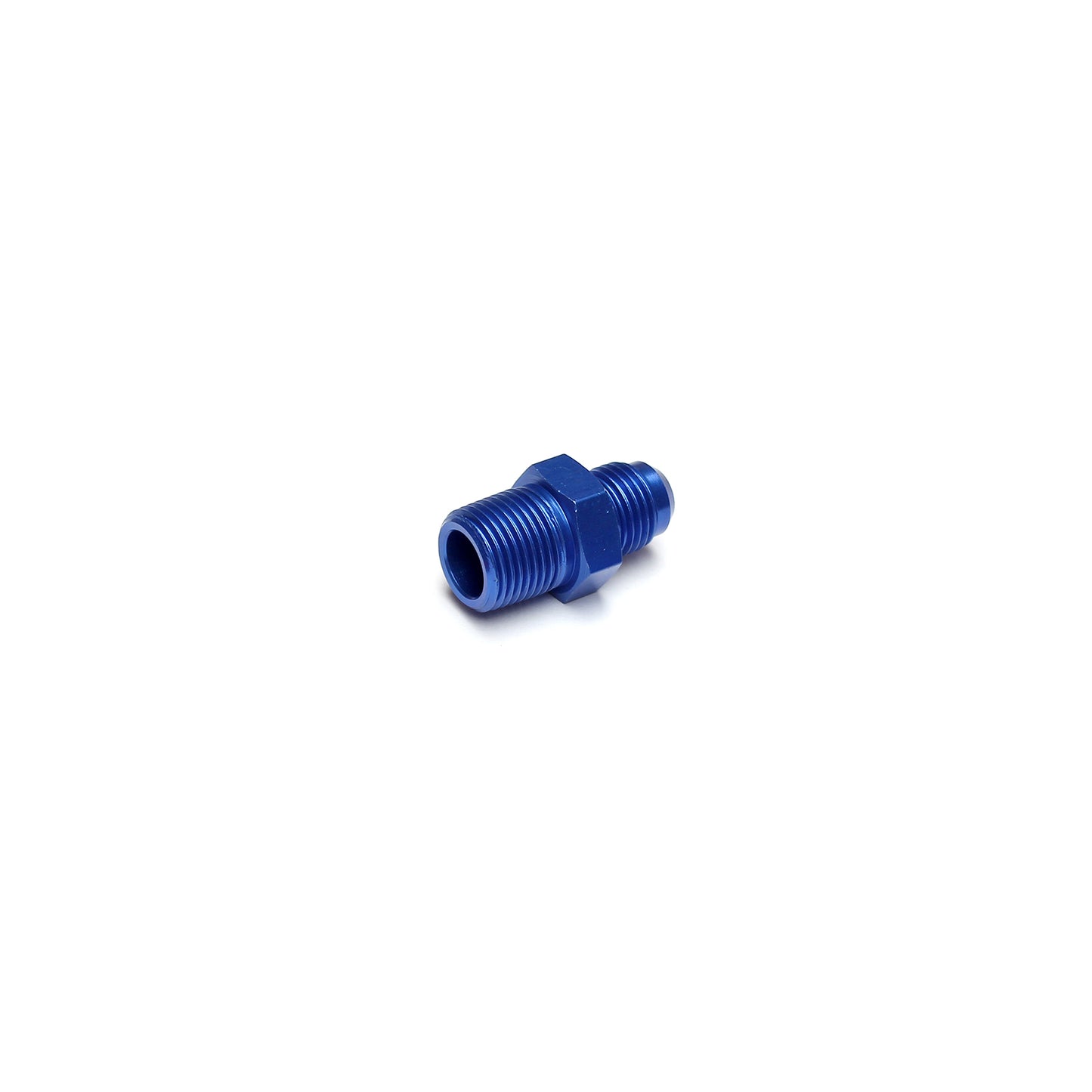 Adaptador de aluminio abocinado recto de 3/4" NPT a -10 AN macho