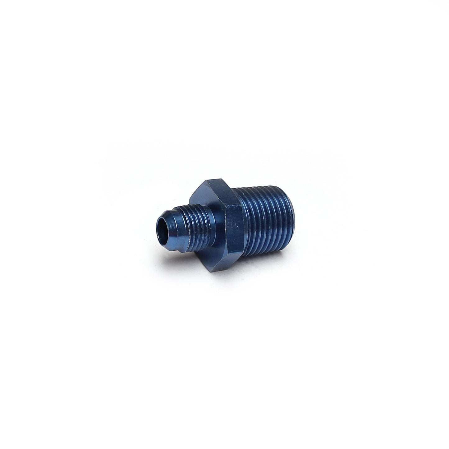 Adaptador de aluminio abocinado recto de 1/2" NPT a -6 AN macho