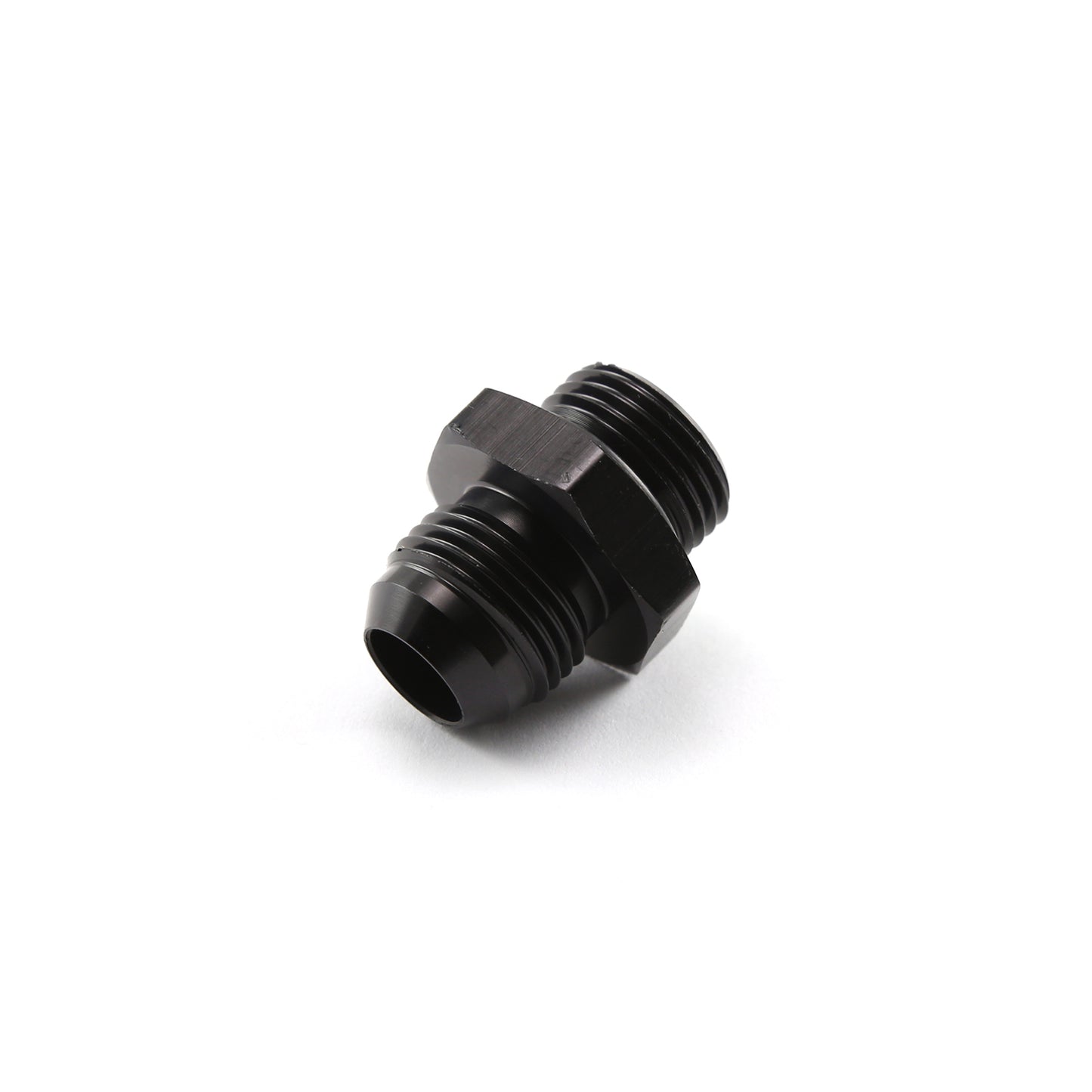 Accesorio ORB AN a AN Macho -8 AN a Macho -8 AN Junta tórica Aluminio anodizado negro