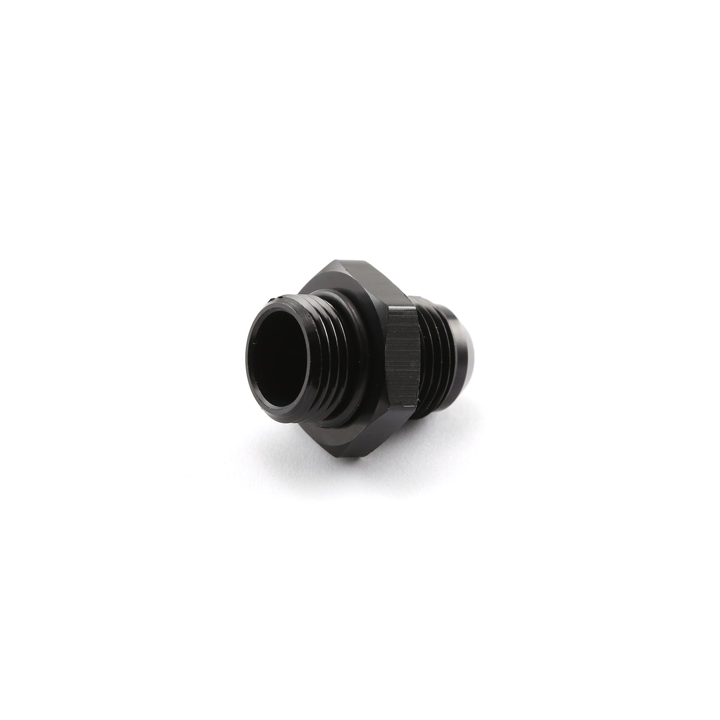 Accesorio ORB AN a AN Macho -8 AN a Macho -8 AN Junta tórica Aluminio anodizado negro