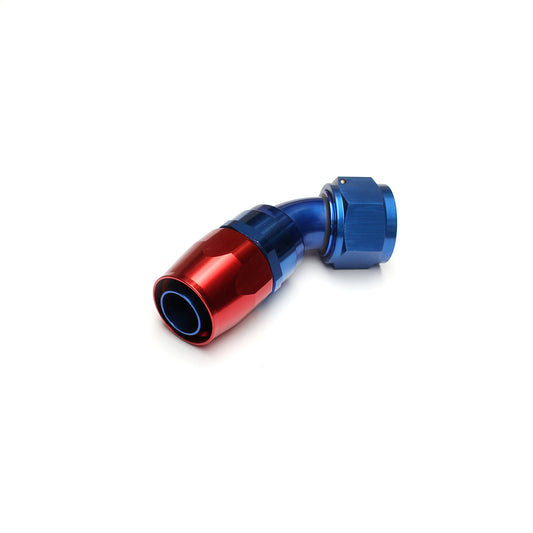 45 Degree Aluminum Swivel Braided Hose End Fitting -6 AN