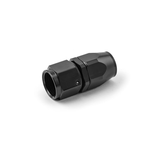 Accesorio de extremo de manguera giratorio recto -10 AN de aluminio anodizado negro