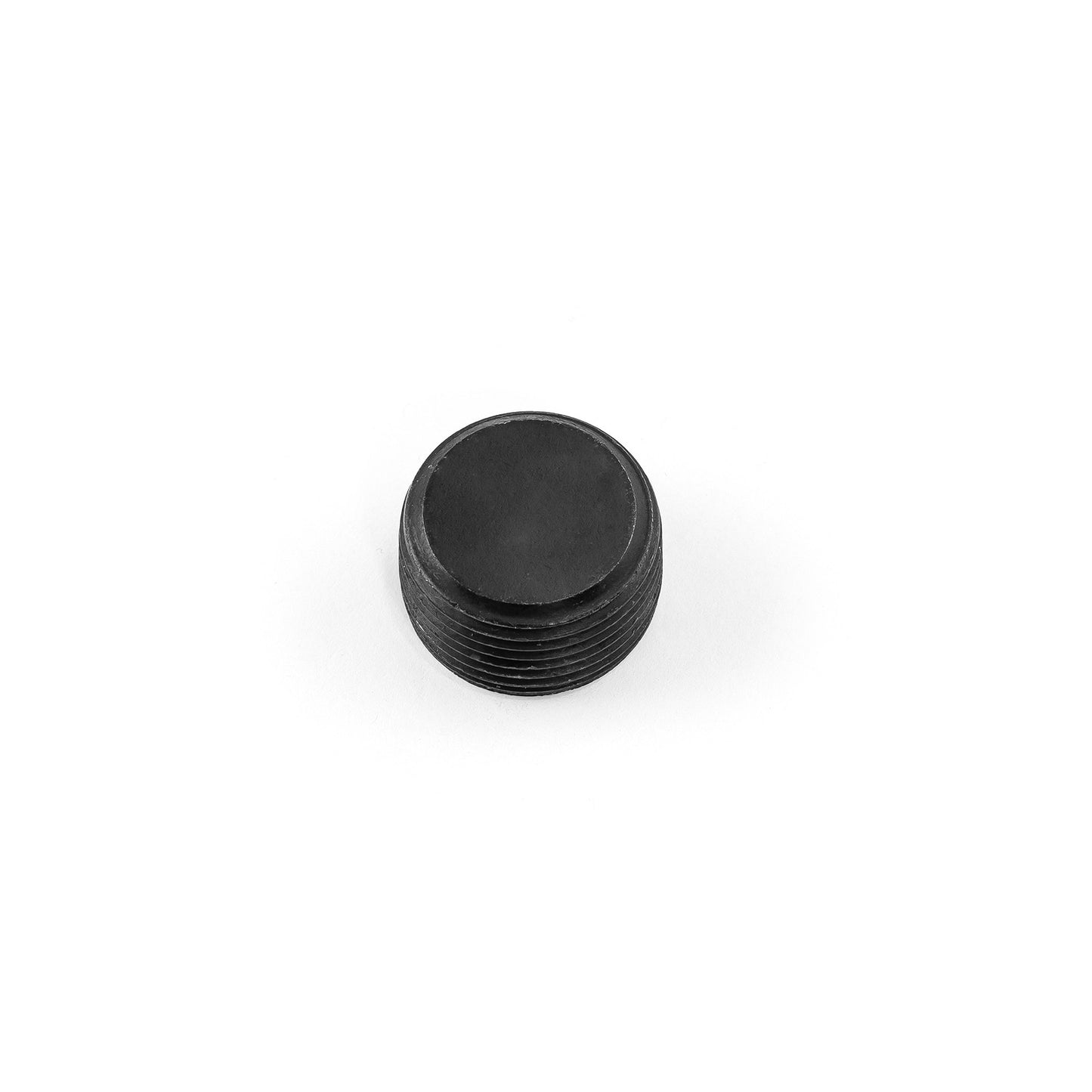 Accesorio de tapón de tubería con cabeza Allen interna de 1" NPT de aluminio anodizado negro