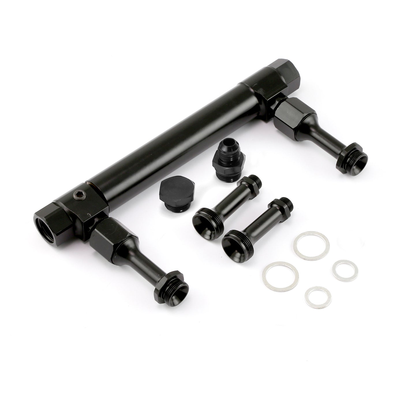 Entrada de combustible para carburador de aluminio 4150 ajustable, color negro (compatible con Holley BG S79)