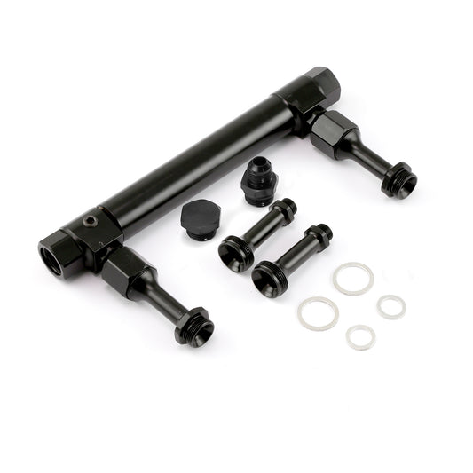 Entrada de combustible para carburador de aluminio 4150 ajustable, color negro (compatible con Holley BG S79)