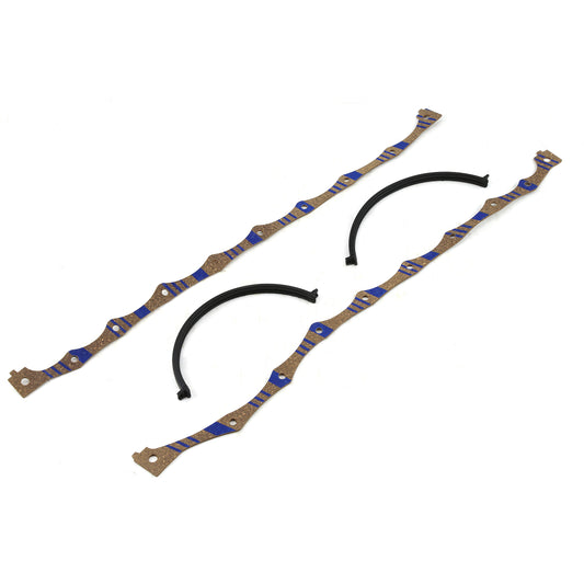 Juego de juntas de cárter de aceite de corcho de 4 piezas para Ford 302 351C Cleveland