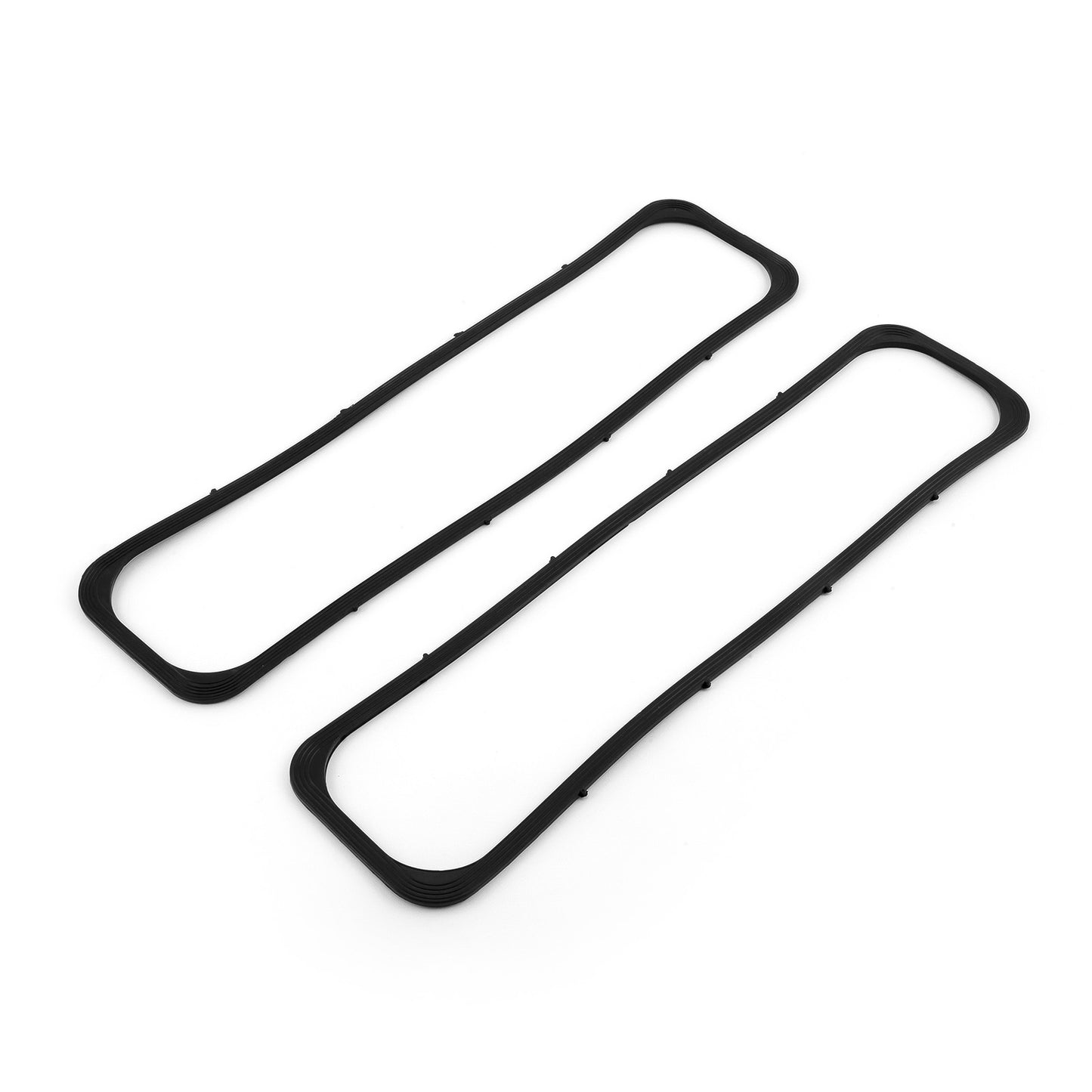 Chevy SBC 350 1986-97 Center Bolt Rubber Valve Cover Gasket Set - Black