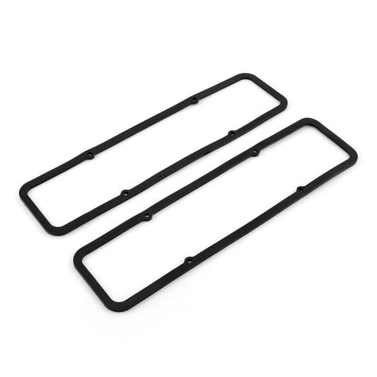 Chevy SBC 350 1955-85 Rubber w/Steel Core Valve Cover Gasket Set - Black