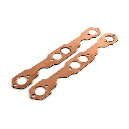 Chevy SBC 350 Round Port Copper Exhaust Gasket Set