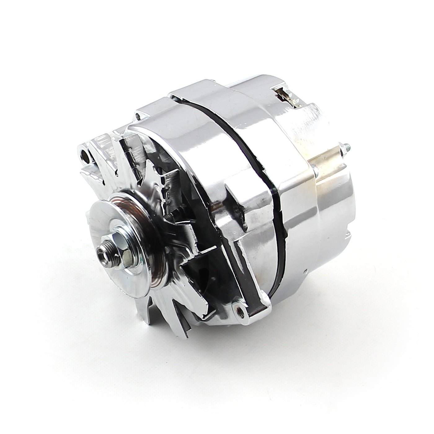 Alternador con regulador interno de 1 cable y correa trapezoidal universal 7127 GM 10SI, 100 A [cromado]