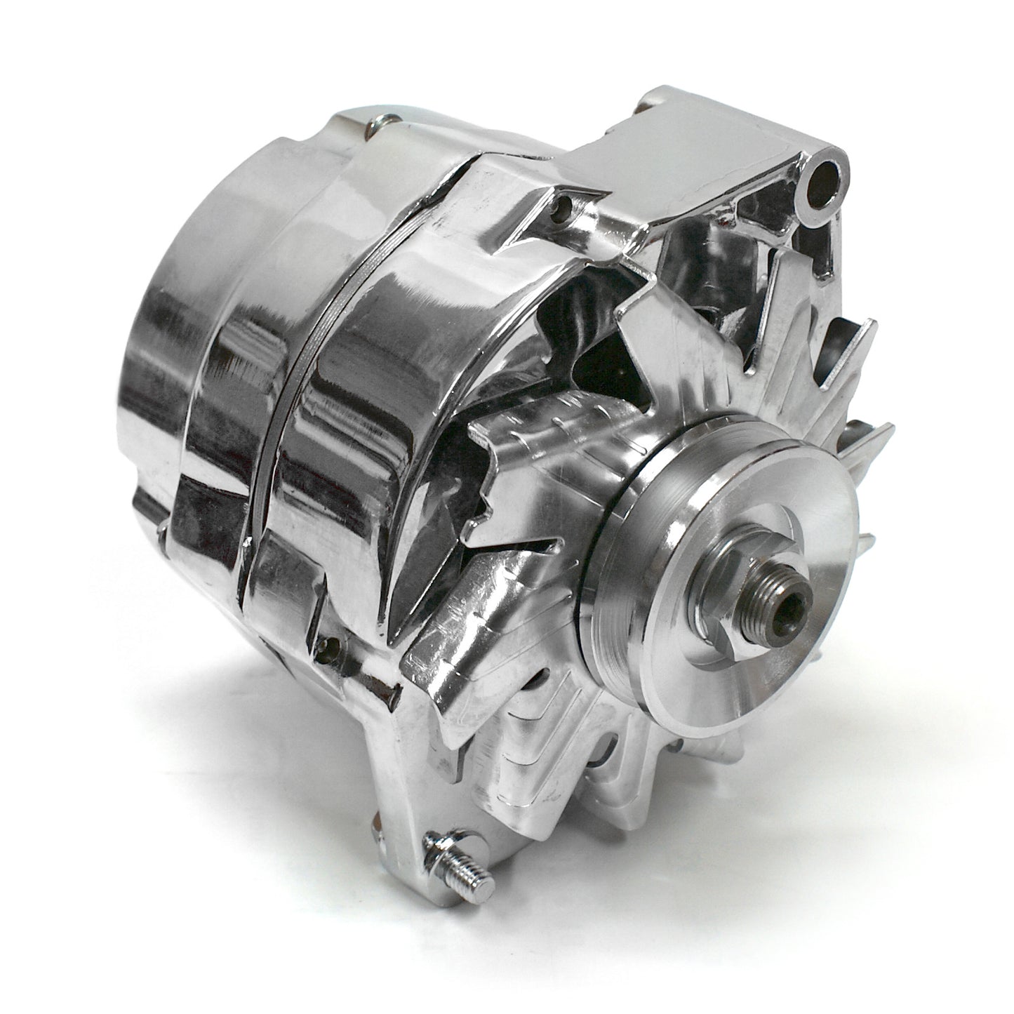 Universal 7127 GM 10SI V-Belt 120 Amp 1 Wire Internal Regulator Alternator [Chrome]