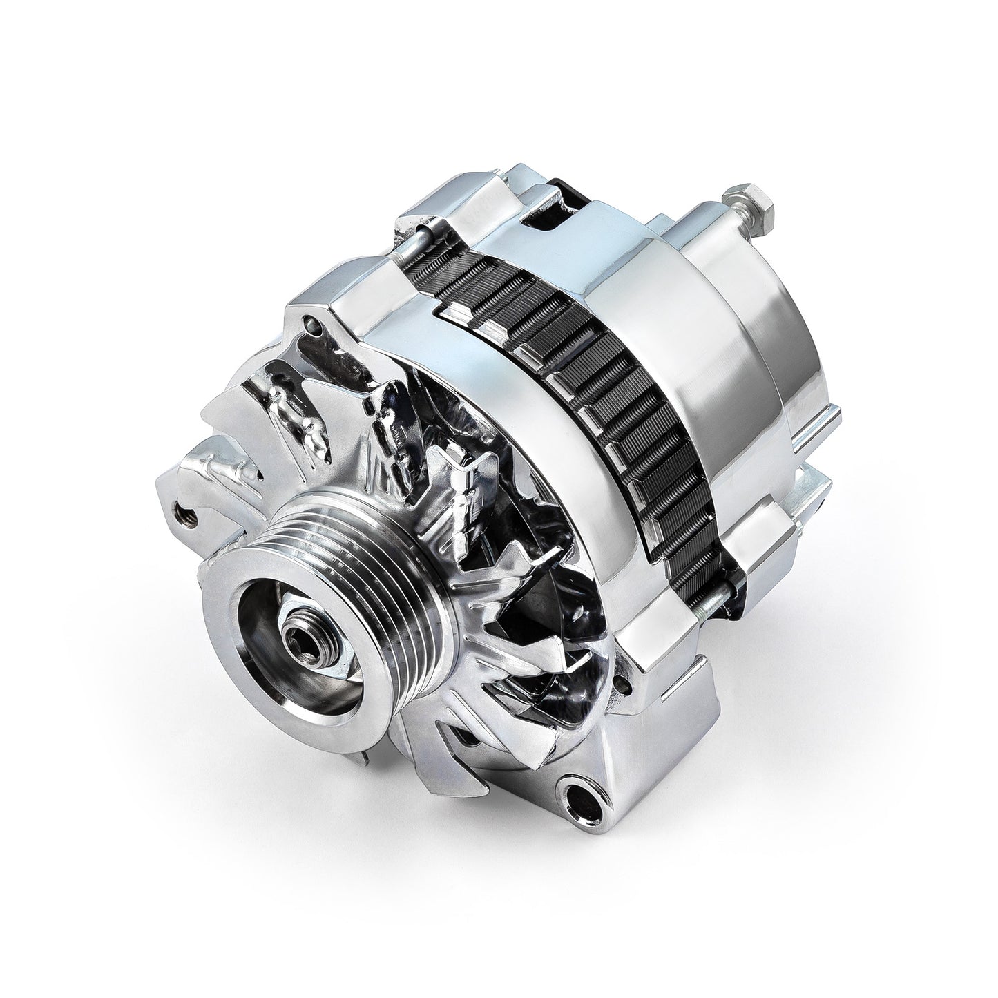 Alternador Universal GM 7861 CS130 Serpentine descentrado izquierdo de 130 A [Cromado]