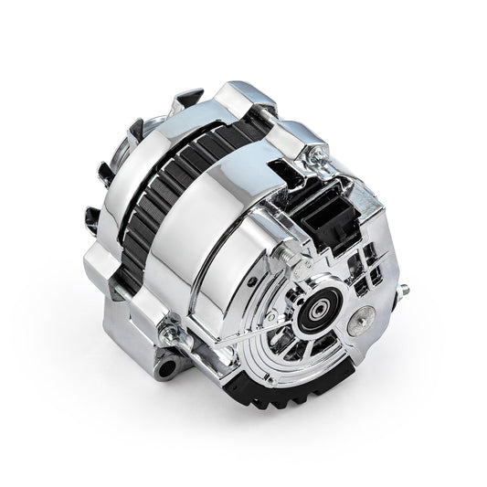 Alternador Universal GM 7861 CS130 Serpentine descentrado izquierdo de 130 A [Cromado]