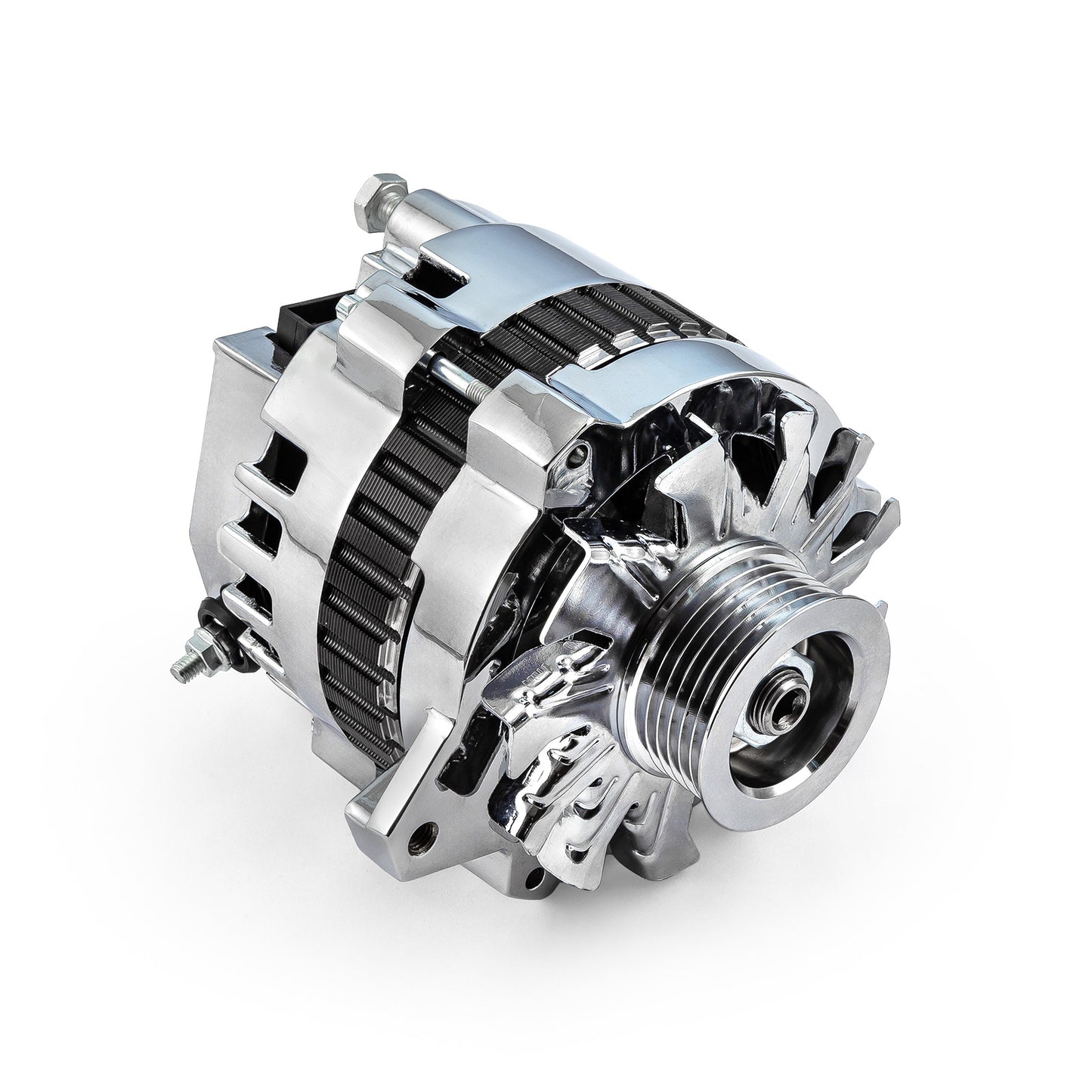 Alternador Universal GM 7861 CS130 Serpentine descentrado izquierdo de 130 A [Cromado]