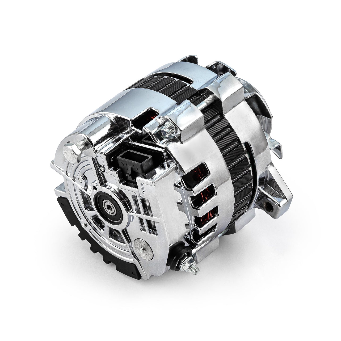 Alternador Universal GM 7861 CS130 Serpentine descentrado izquierdo de 130 A [Cromado]