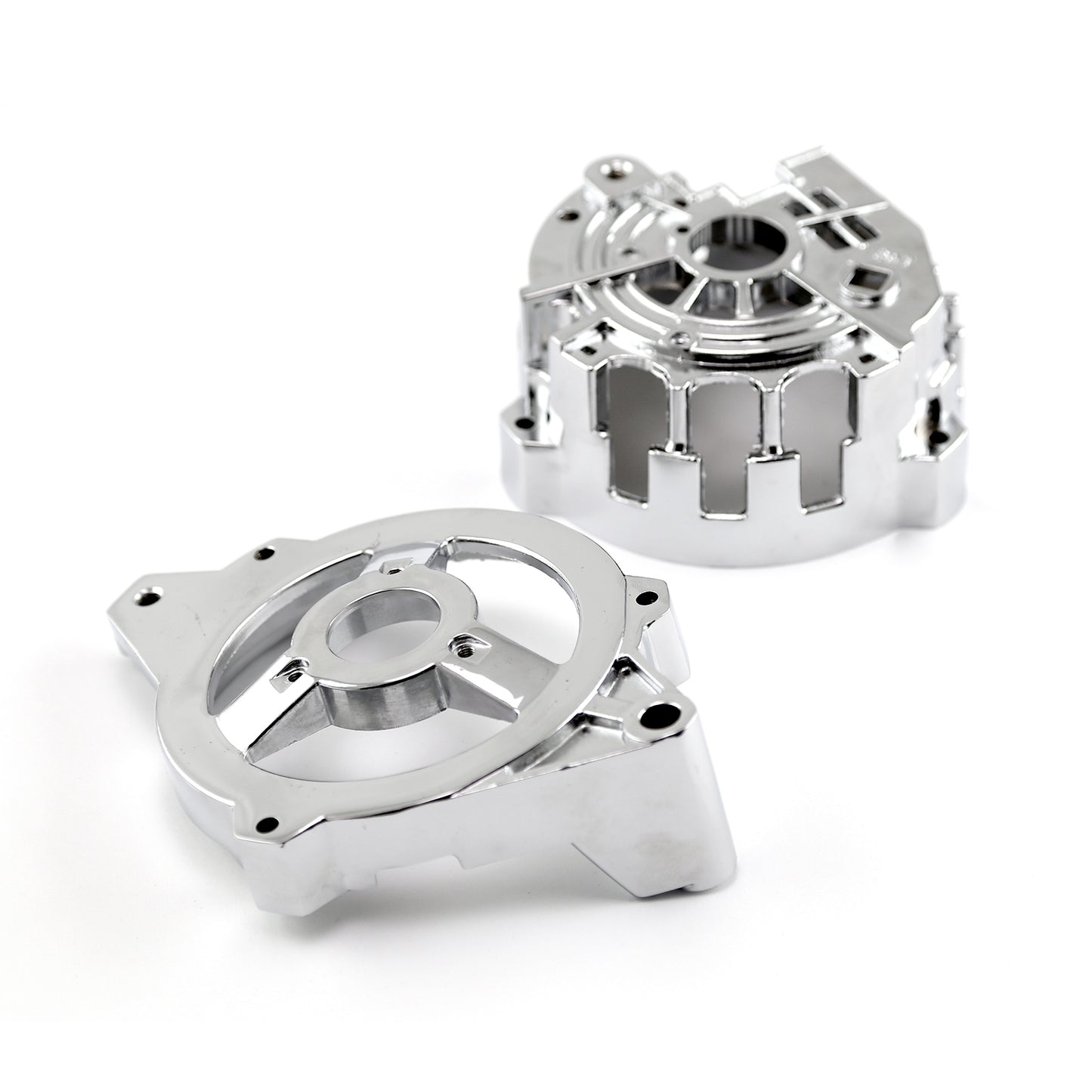 Universal GM CS130 Alternator Housing Case Internal Regulator Front and Rear Cover [Chrome]