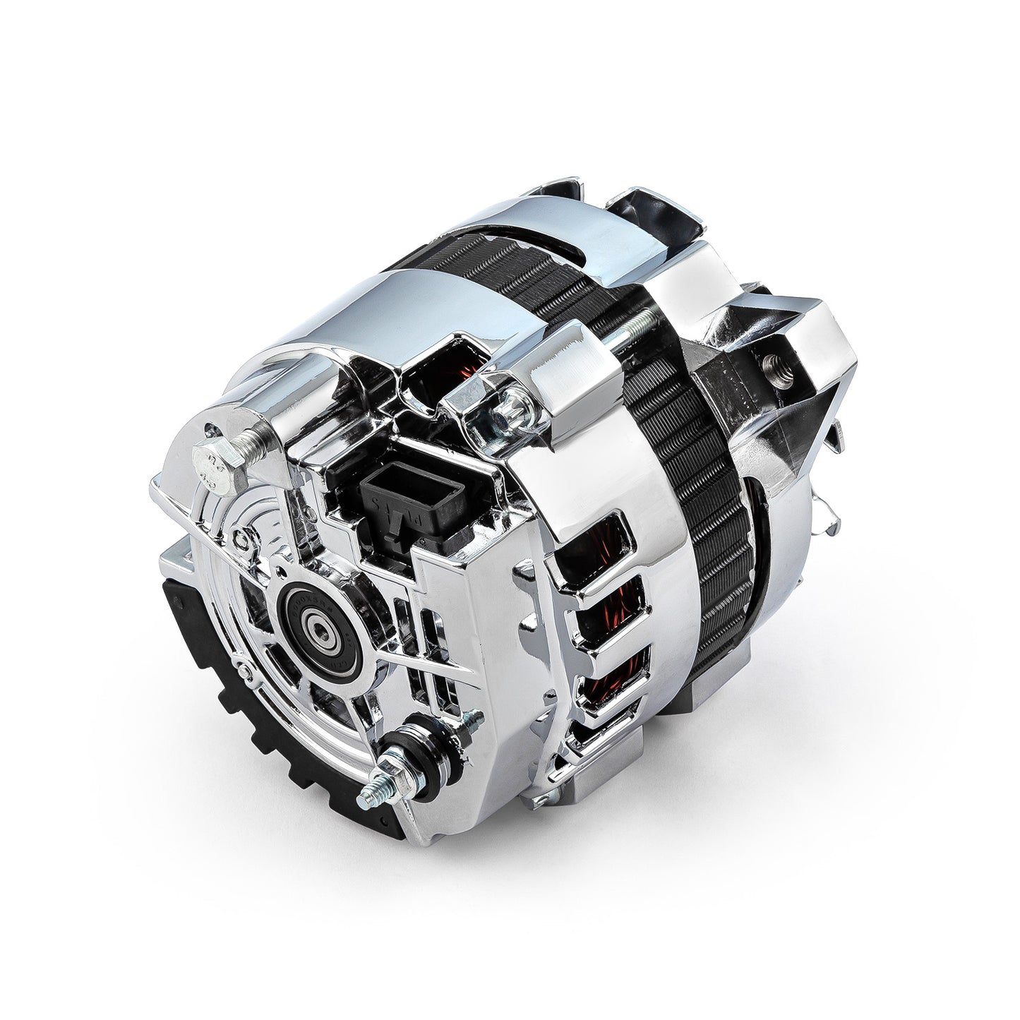 Alternador universal GM 7935 CS130 de 130 amperios con correa trapezoidal [cromado]