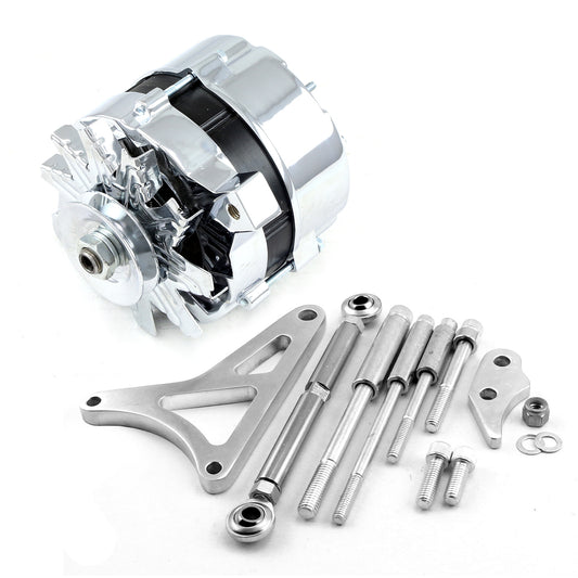 Kit de alternador y soporte de alto rendimiento con correa trapezoidal para Ford SB 289 302 Windsor de 100 amperios
