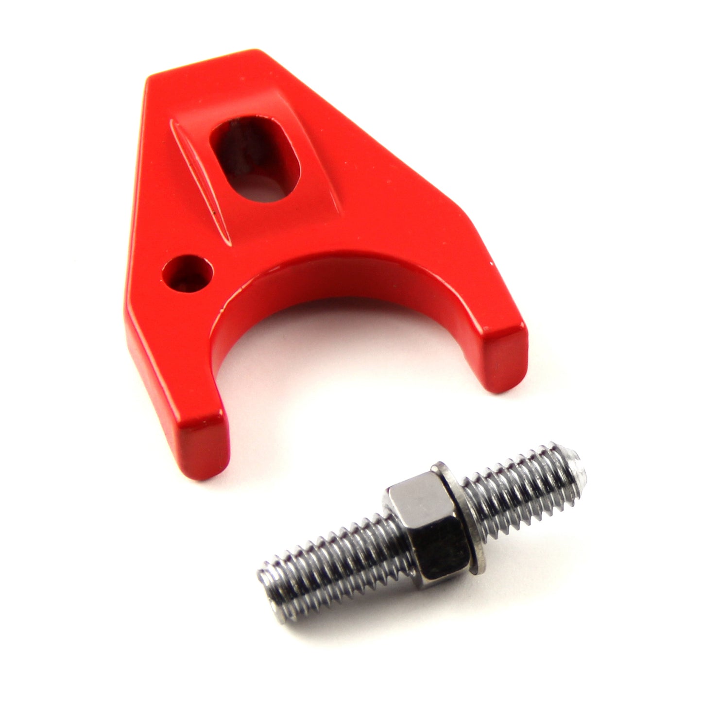 Chevy SBC 350 BBC 454 Red Aluminum Distributor Hold Down Clamp