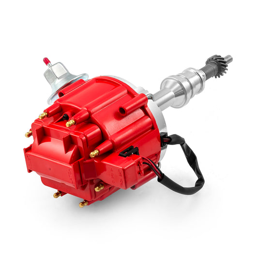 Distribuidor Ford 289 302 Windsor 65K Coil Thunder HEI con cables de bujía de 10,5 mm