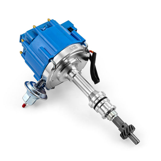 Distribuidor HEI de bobina de 65 000 cc para Ford 351C Cleveland 460, principios de la serie 6000 [Azul]