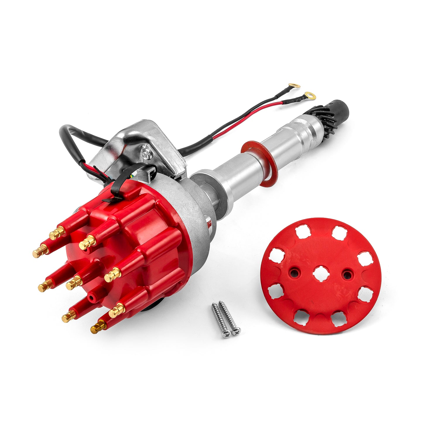 Distribuidor listo para usar Chevy SBC 350 BBC 454 Serie 7000 [Rojo]