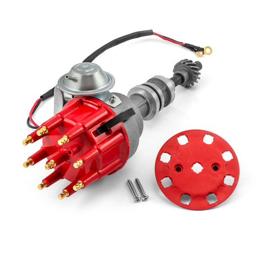Distribuidor Ford 302 351C Cleveland Early 460 7000 Series, listo para usar [Rojo]